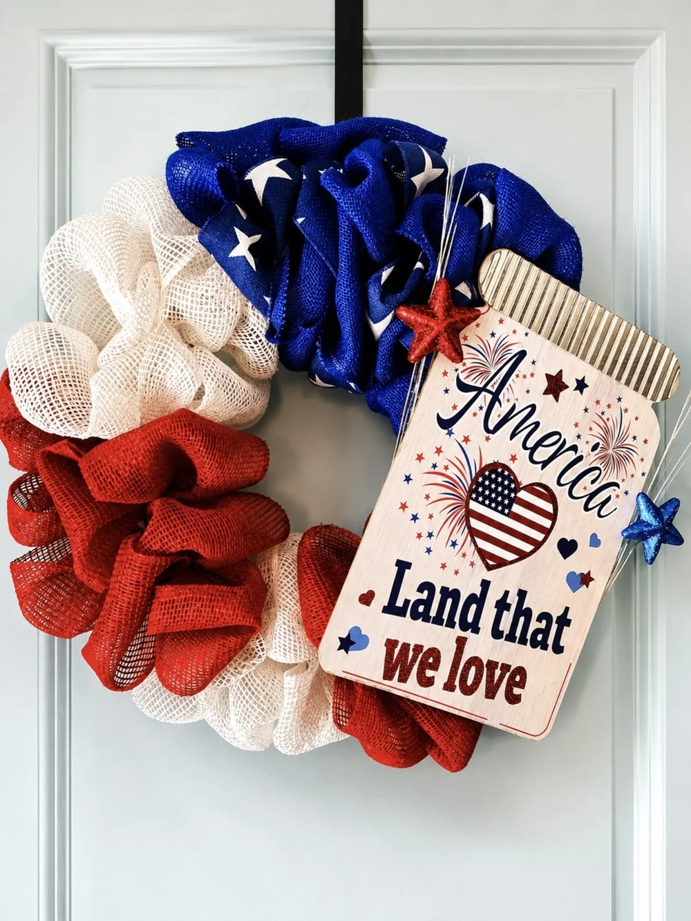 🇺🇸 Handmade Patriotic Wreath 🇺🇸
